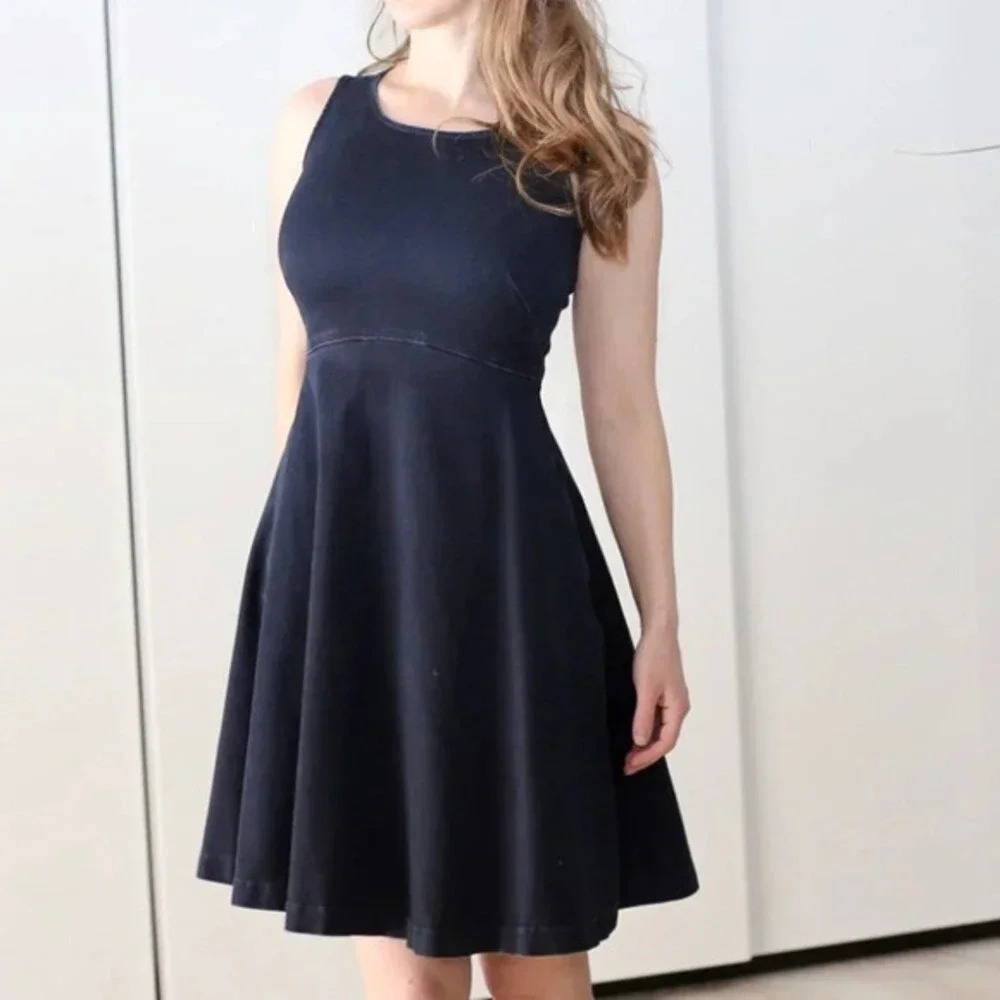 INC pocketed denim dress